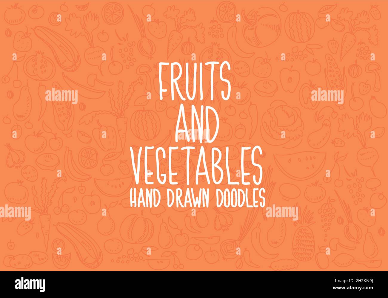 Hand drawn vegetables doodle sketch on white Stock Vector