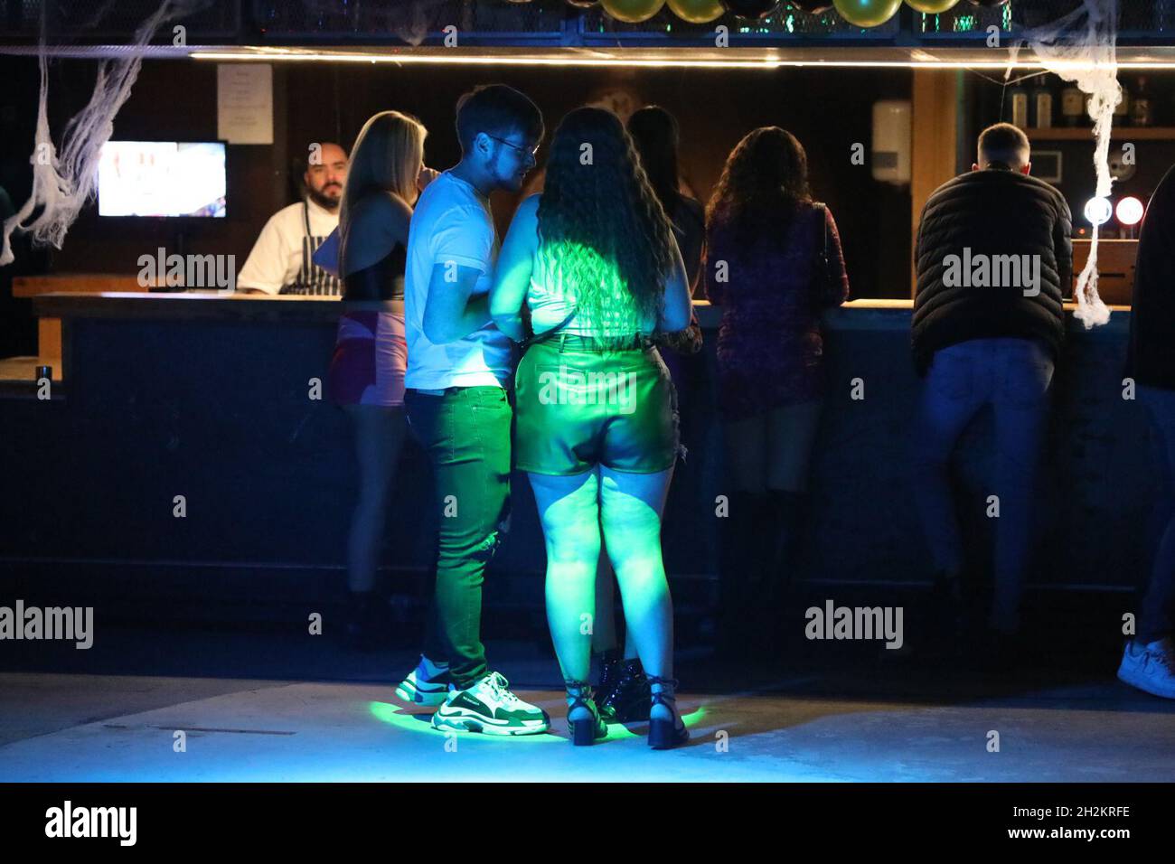 Clubbers at Tramline Nightclub in Dublin, after the easing of coronavirus  restrictions meant that nightclubs in