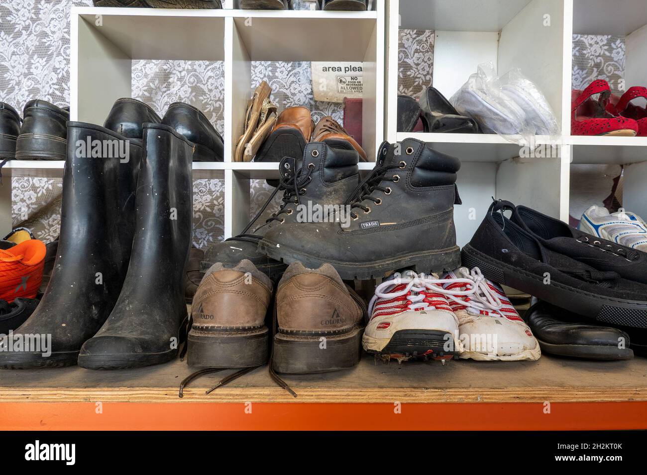 Mackay, Queensland, Australia October 2021 Secondhand shoes for sale