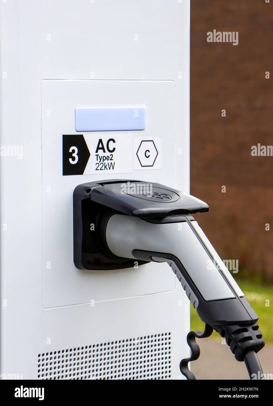 Electric car charging point Stock Photo Alamy