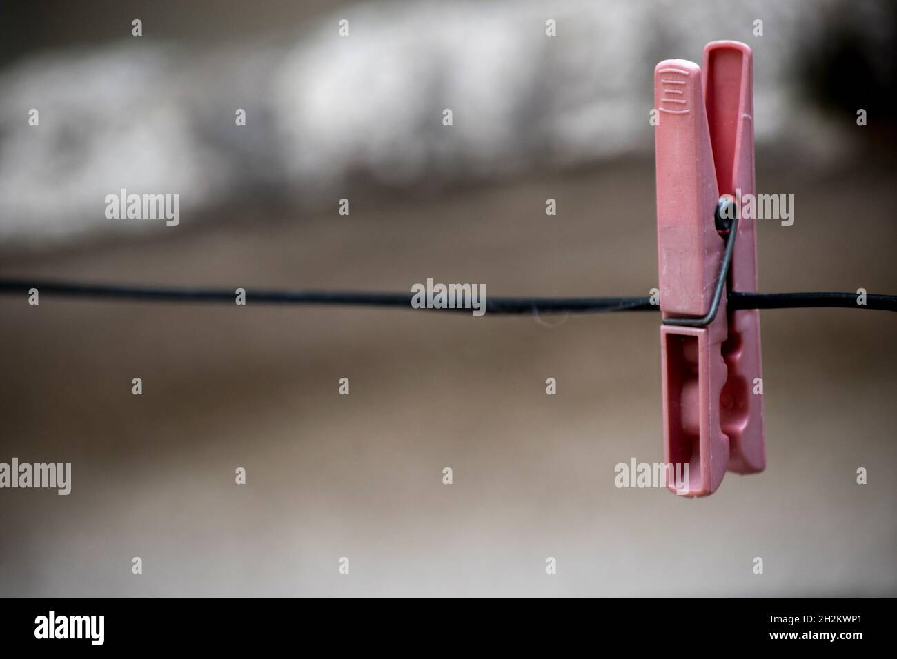 plastic clips to hang freshly washed clothes Stock Photo Alamy