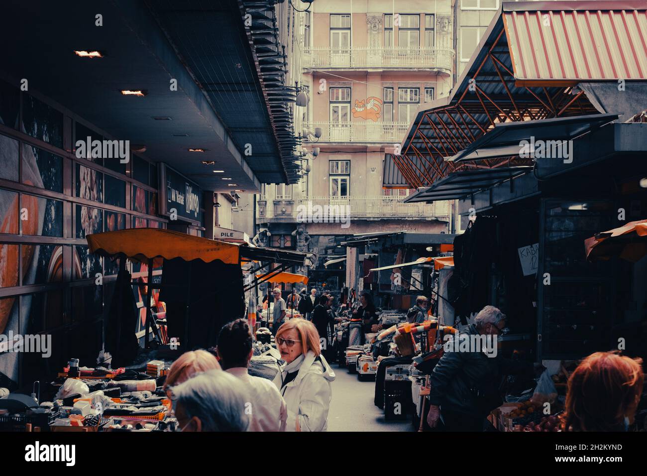 Market in Sarajevo, Bosnia & Herzegovina, Balkan, Europe Stock Photo