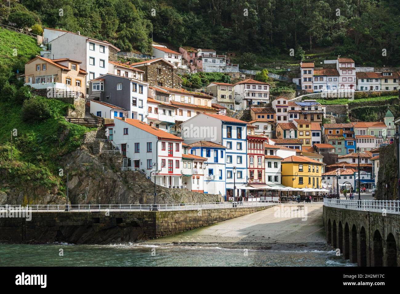Picturesque fishing village of Cudillero at the Cantabrian Sea coast in Asturias, Spain. Stock Photo