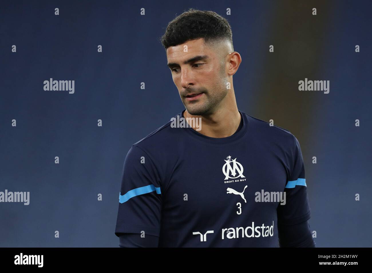 Rome, Italy, 21st October 2021. Alvaro Gonzalez of Olympique De Marseille during the warm up prior to the UEFA Europa League match at Olimpico, Rome. Picture credit should read: Jonathan Moscrop / Sportimage Stock Photo