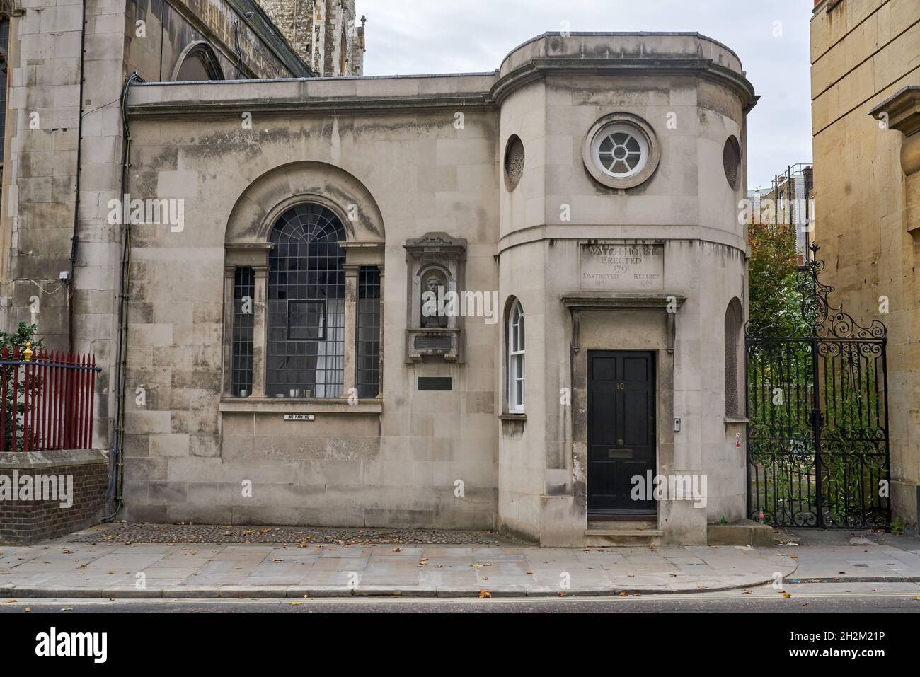 graveyard watch tower Holy Sepulchre Church Stock Photo