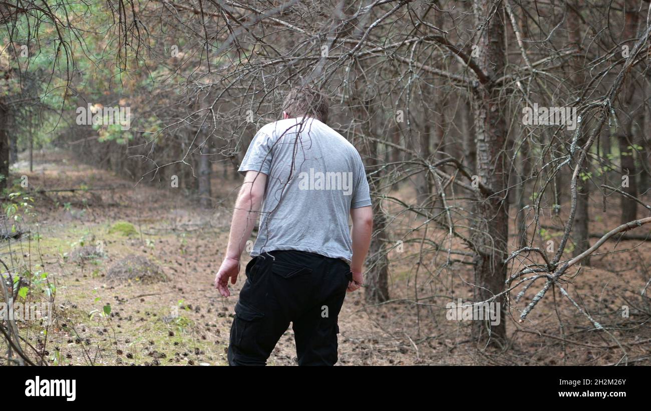 Lonely man glasses walks hi-res stock photography and images - Alamy
