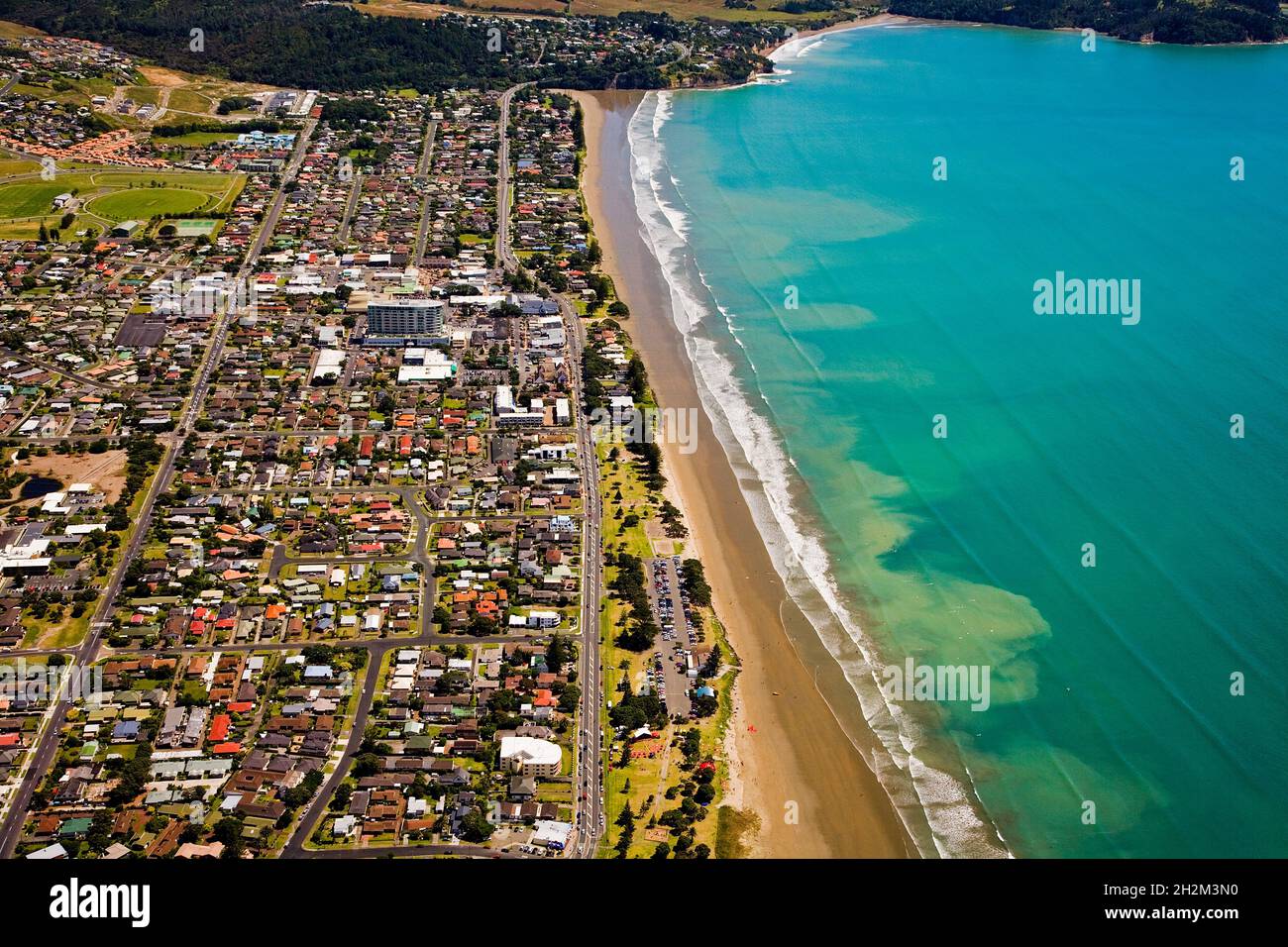 AerialOrewa looking north Stock Photo Alamy