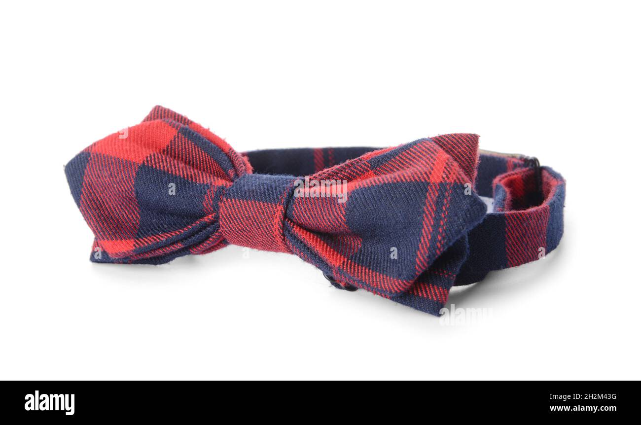 Stylish male bow tie on white background Stock Photo - Alamy