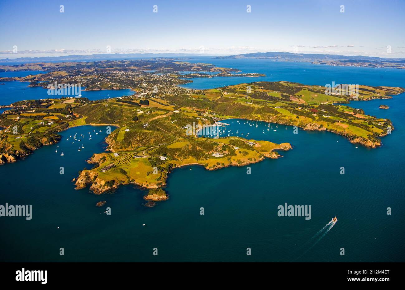 Waiheke IslandOneroa Harbour Stock Photo Alamy
