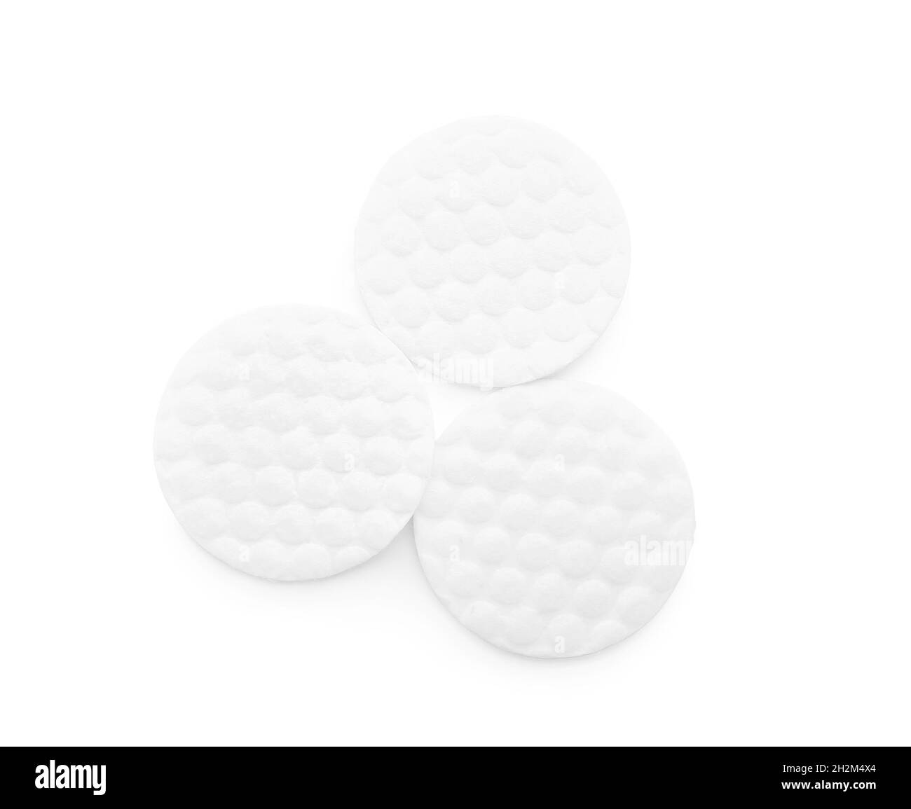 Clean cotton pads on white background Stock Photo Alamy
