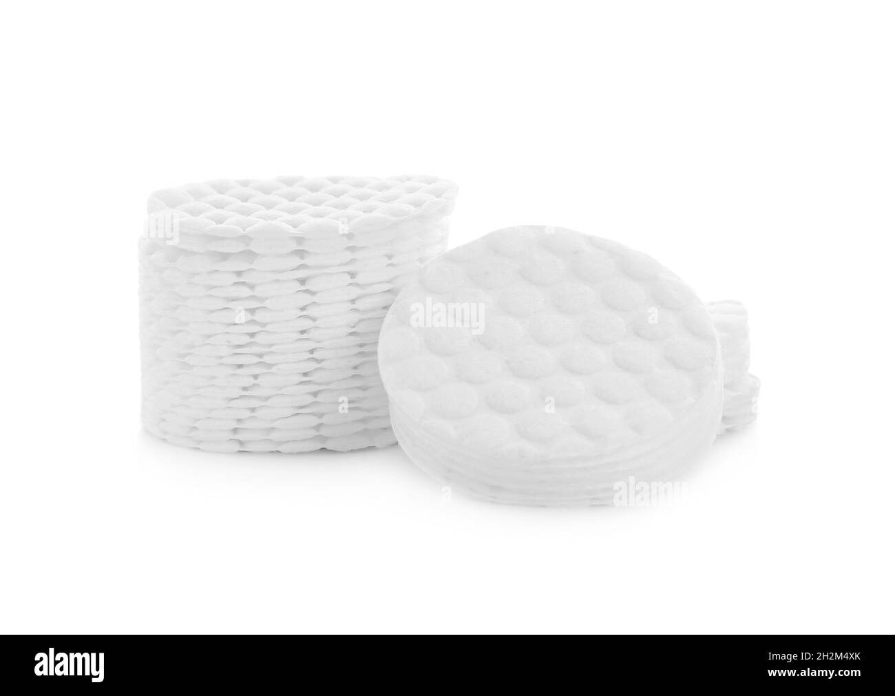 Clean cotton pads on white background Stock Photo Alamy