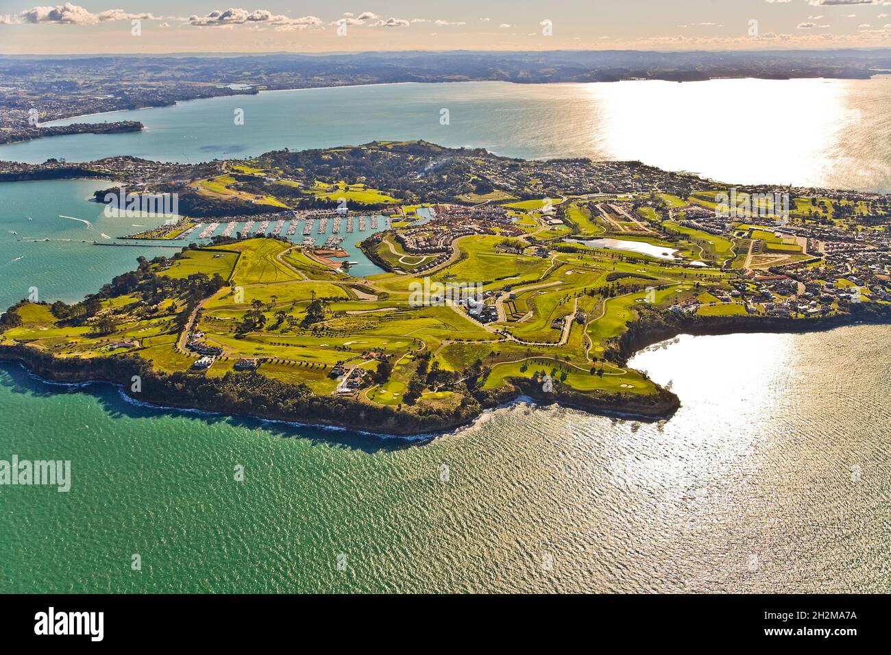 Whangaparaoa Peninsula-Gulf Harbour Stock Photo