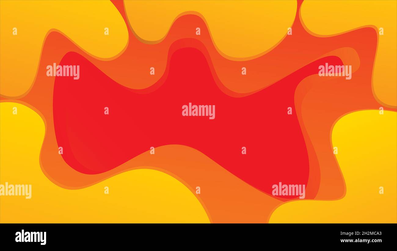Liquid wave background with yellow color background. Fluid wavy shapes ...