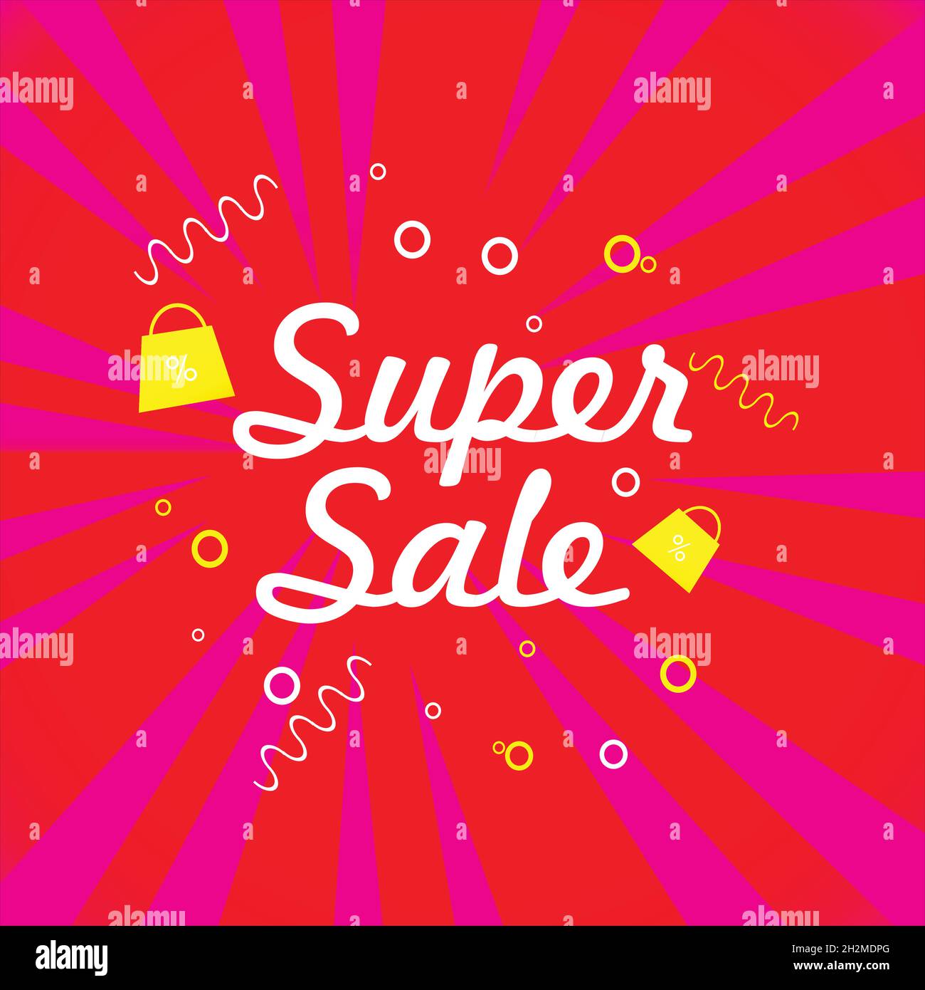 Super Sale vector banner. 50%off . Vector illustration. Stock Vector