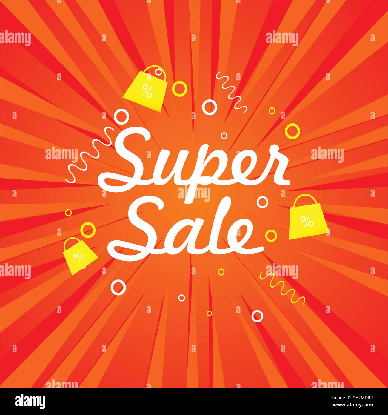 Super Sale vector banner. 50%off . Vector illustration. Stock Vector