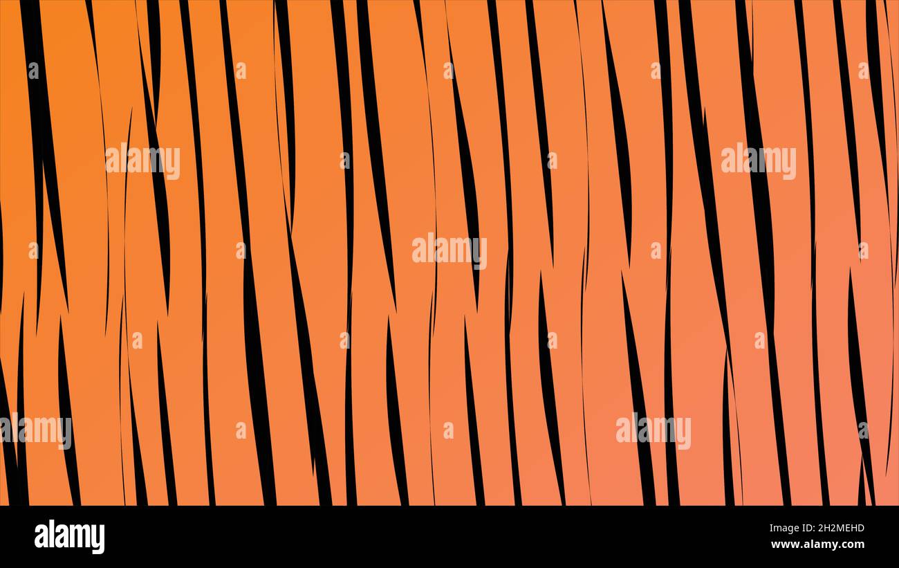 Vector Seamless Pattern with Tiger Skin Texture. Striped Animal ...