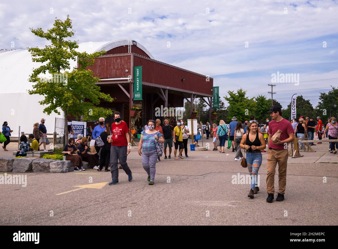 Main building in St. Jacobs farmer's market, Jacobs, Ontario, Canada