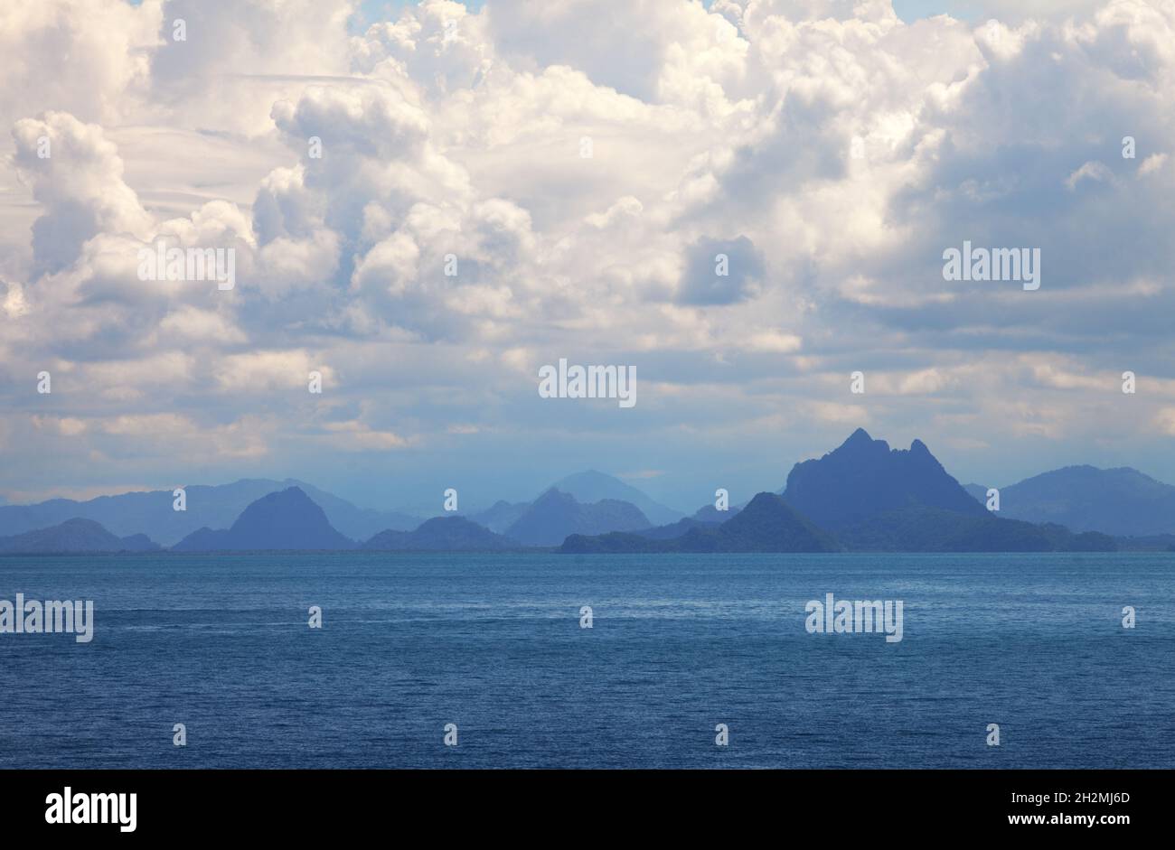 Distant islands in the Gulf of Thailand Stock Photo