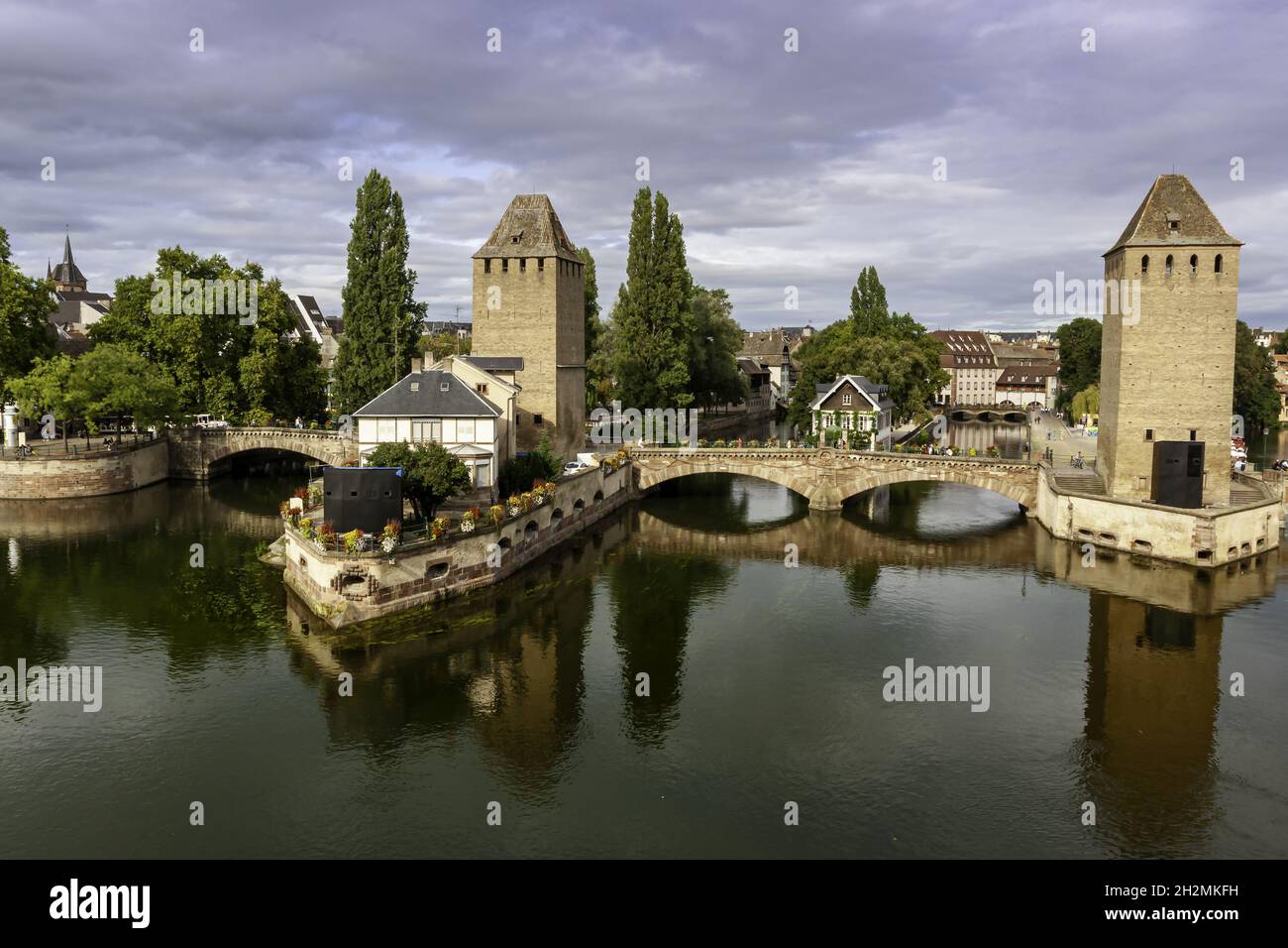 Beautiful view of Strasbourg city in Alsace. Stock Photo