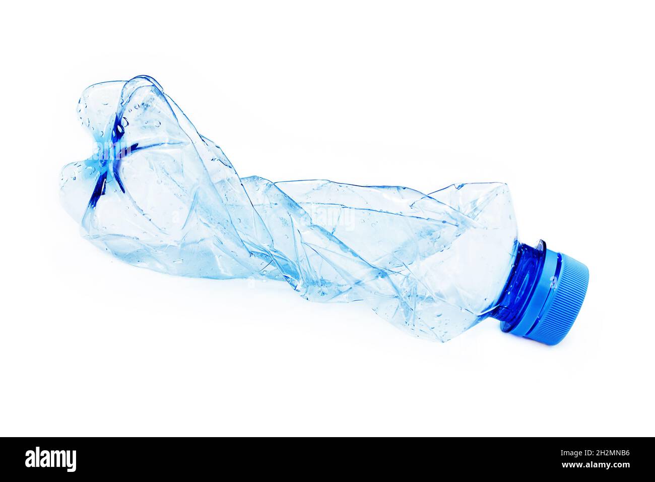 Plastic bottles on white background close up Stock Photo - Alamy