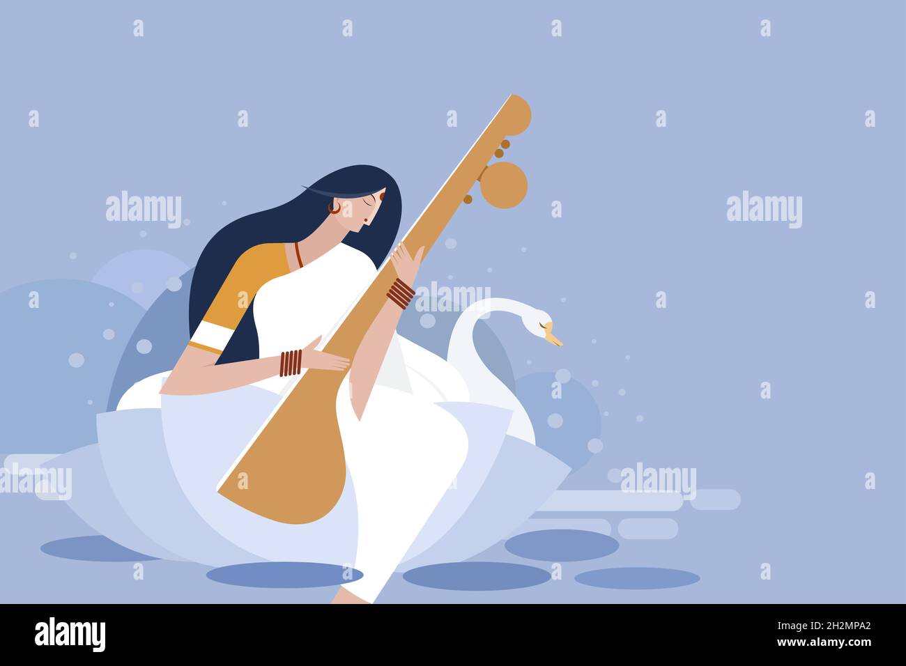 Instrument of deals goddess saraswati