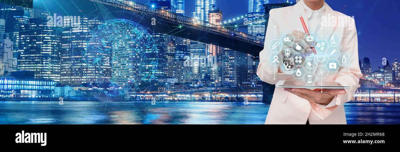 Picture Of Businessman Holding Pen And Tablet Writing On Screen Presenting Futuristic Technology. Lab Technician Using Stylus Taking Notes Showing Stock Photo