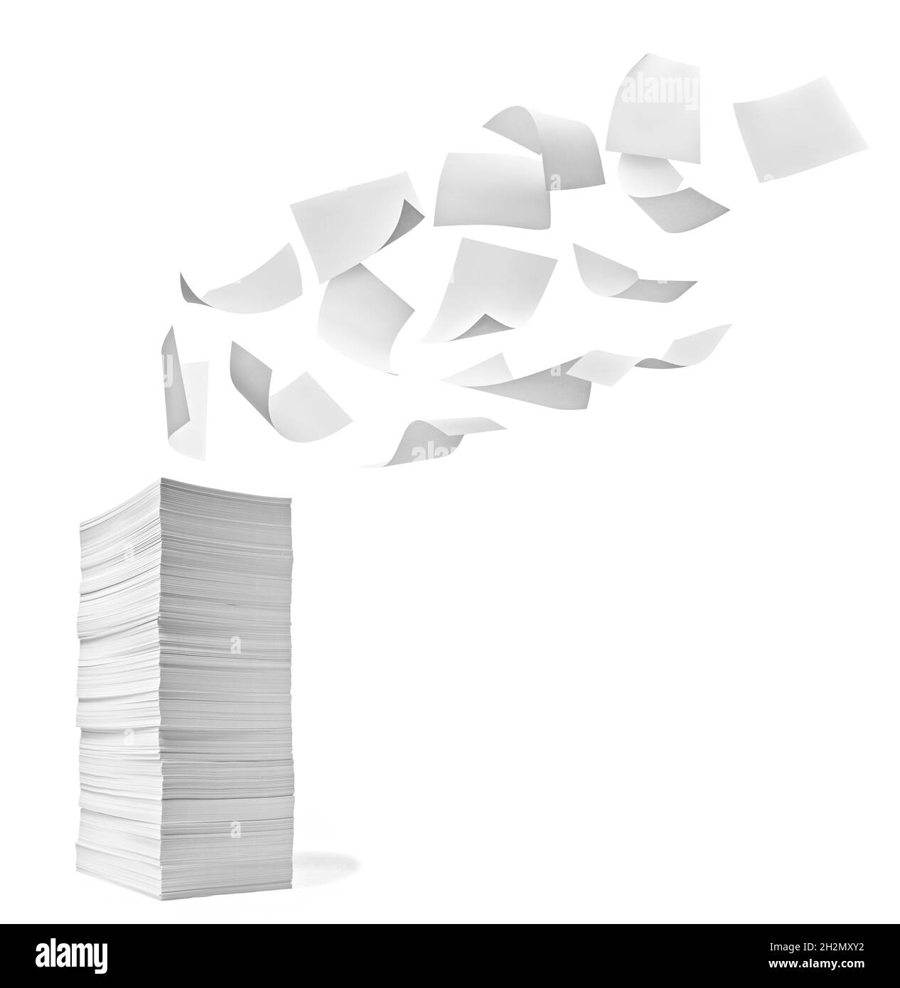 paper stack pile fplying office paperwork busniess education Stock Photo