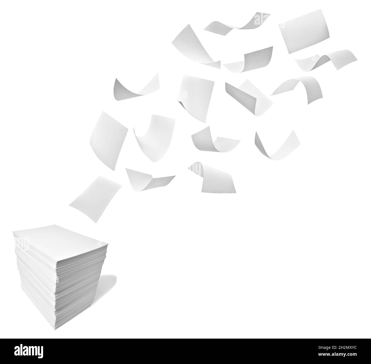 paper stack pile fplying office paperwork busniess education Stock Photo