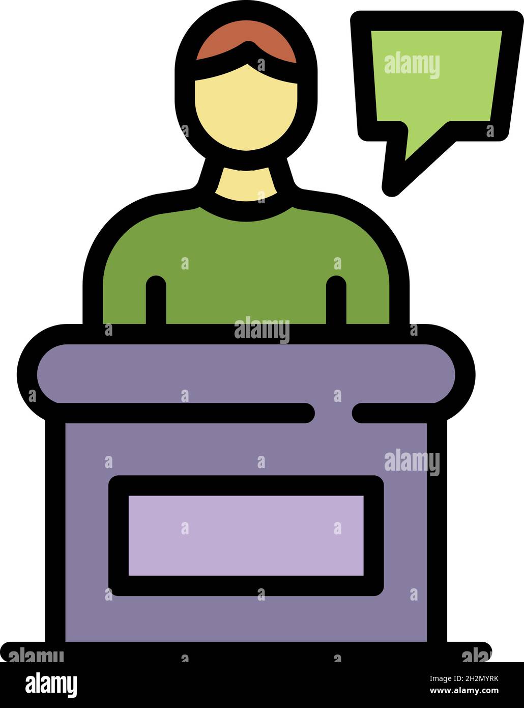 Divorce Lawyer Speech Icon Outline Divorce Lawyer Speech Vector Icon 
