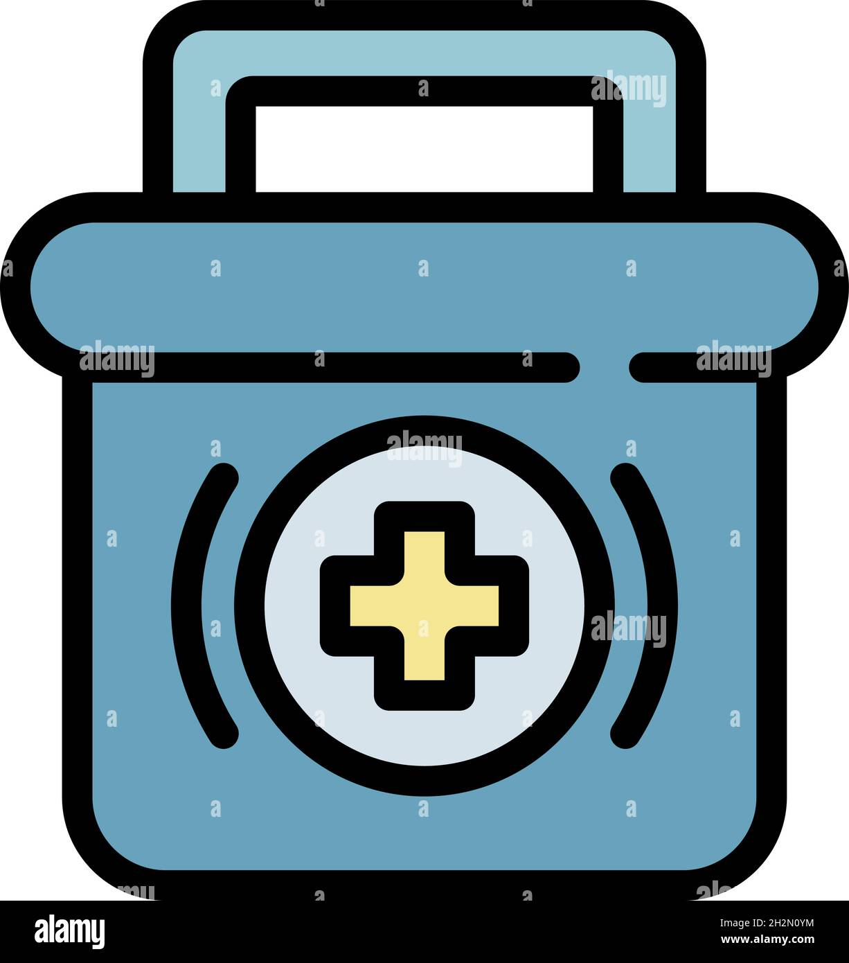 First aid kit icon. Outline first aid kit vector icon color flat ...