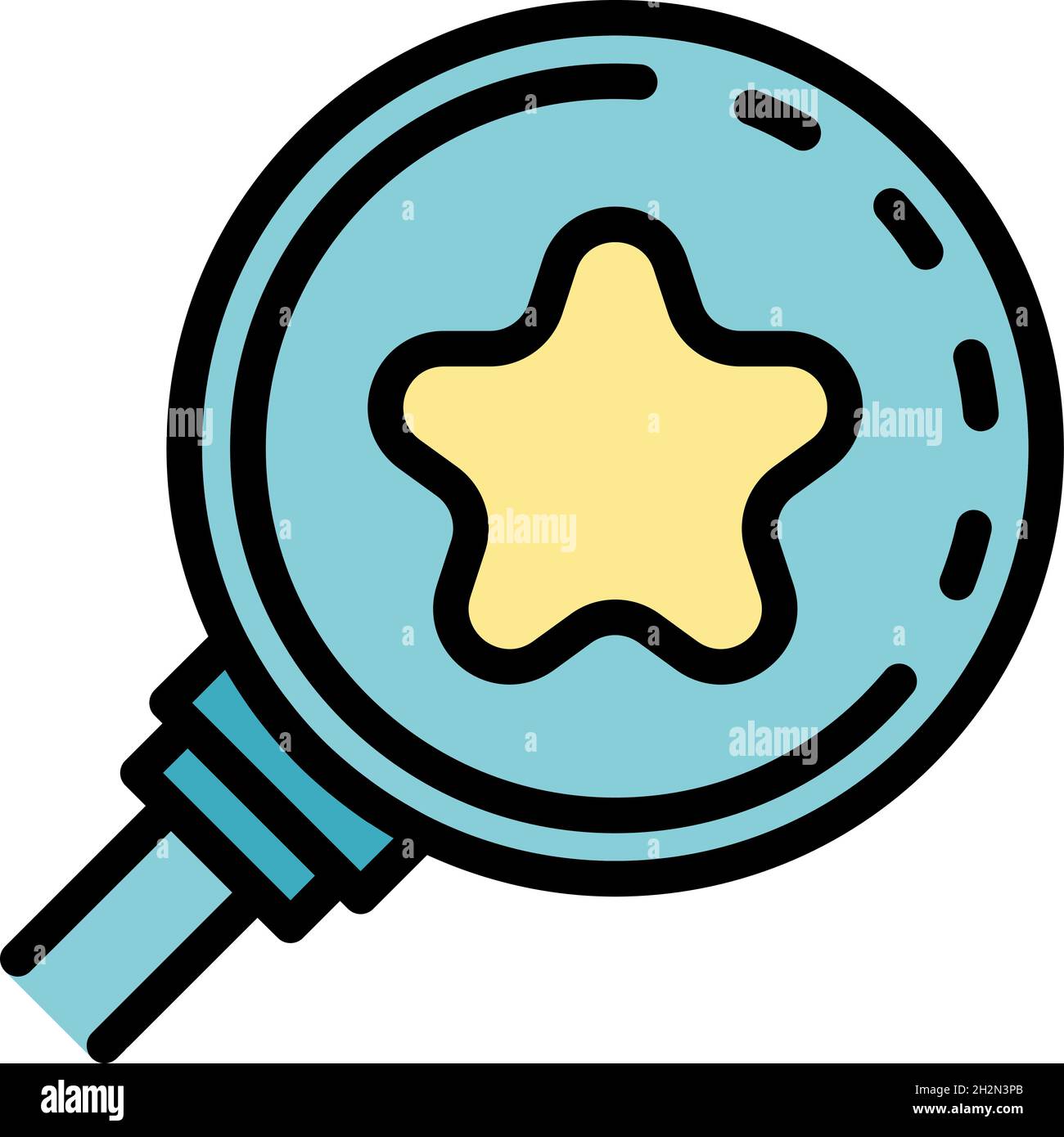 Star magnifier innovation icon. Outline star magnifier innovation ...