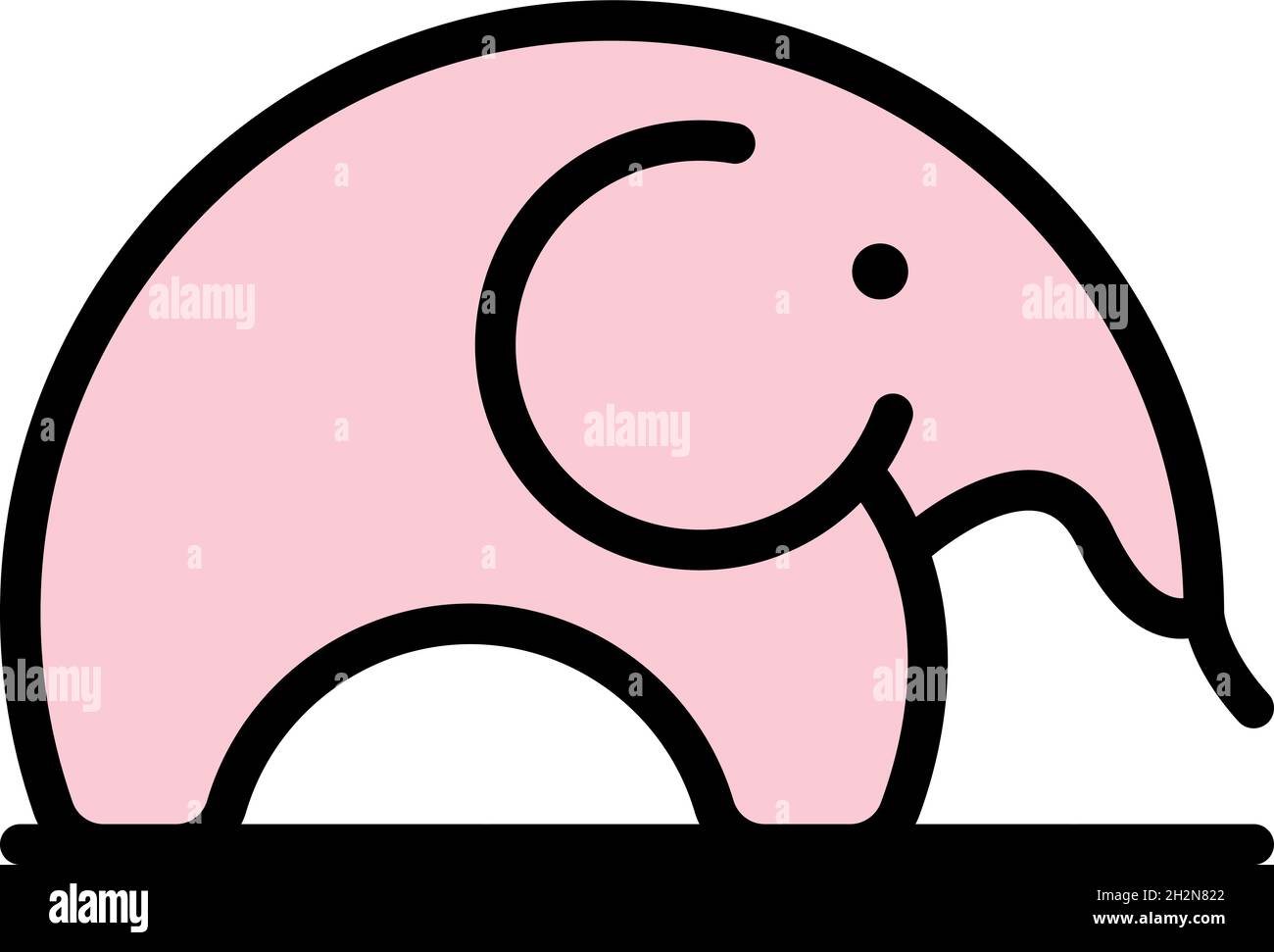 Logo elephant icon. Outline logo elephant vector icon color flat ...