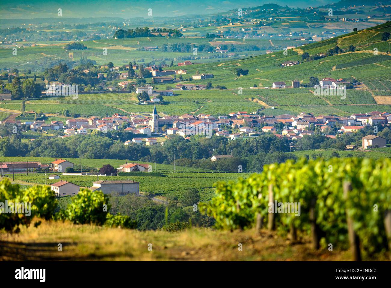 Village de Cercié, Beaujolais, France Stock Photo