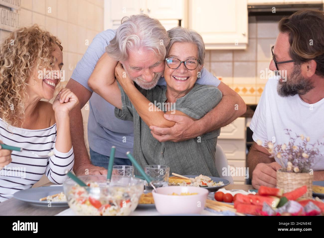 Family dining table hi-res stock photography and images - Alamy