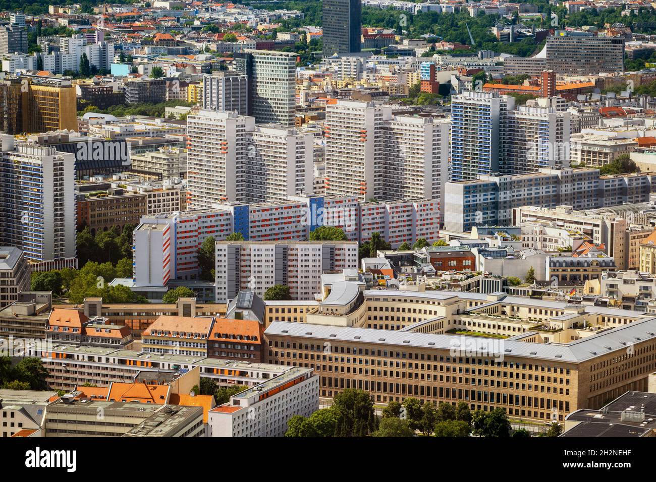 Germany, Berlin, City downtown with apartments in center Stock Photo ...