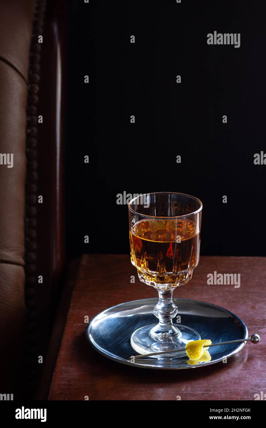 Brandy, Whiskey, Amaretto, or any Brown Liquor Drink Served Neat with