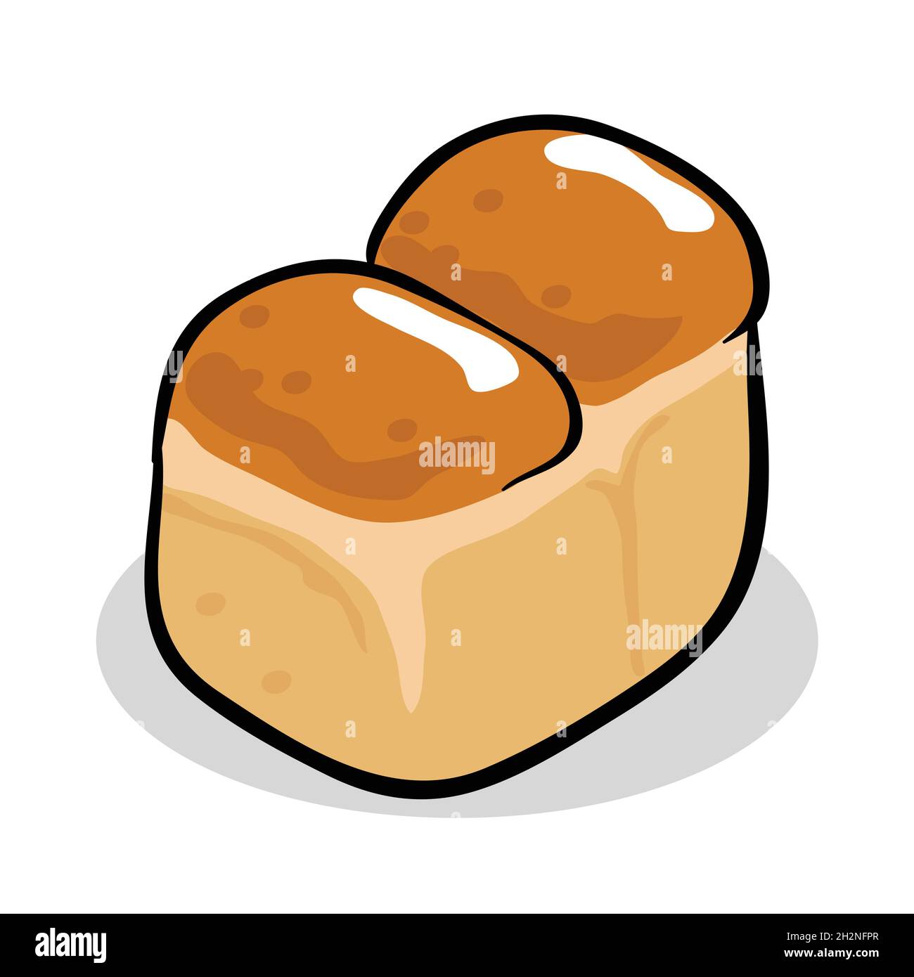 Bread vector clip art illustration isolated Stock Vector