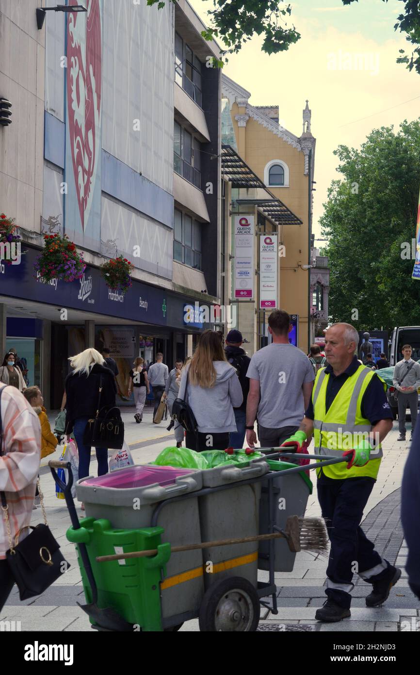 Cardiff, Wales, October 23 2021 Emergency services and council workers