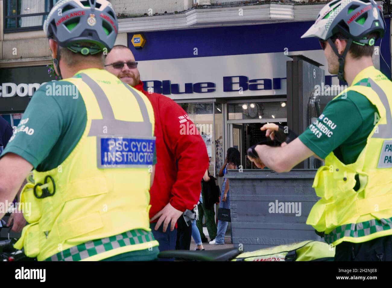 Cardiff, Wales, October 23 2021 Emergency services and council workers