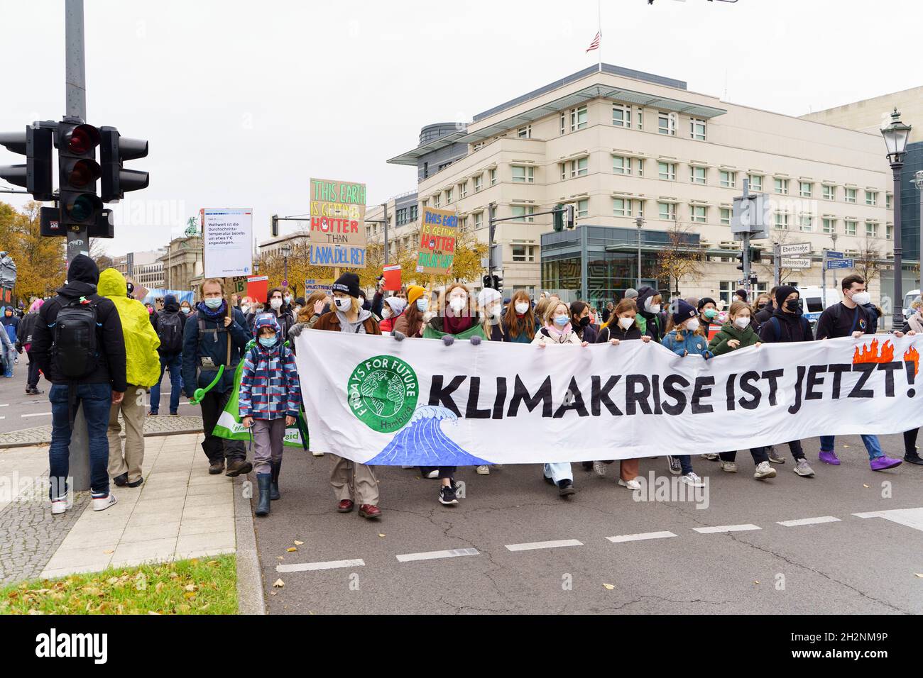 Climate demonstration in Berlin, Germany on October 22, 2021. Thousands ...