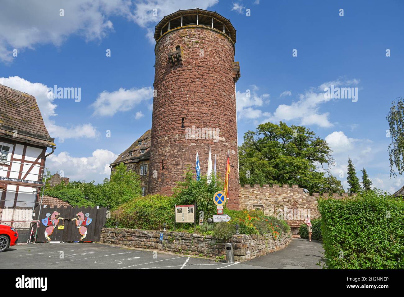 Bergfried, Turm, Rapunzelburg, Trendelburg, Hessen, Deutschland Stock Photo