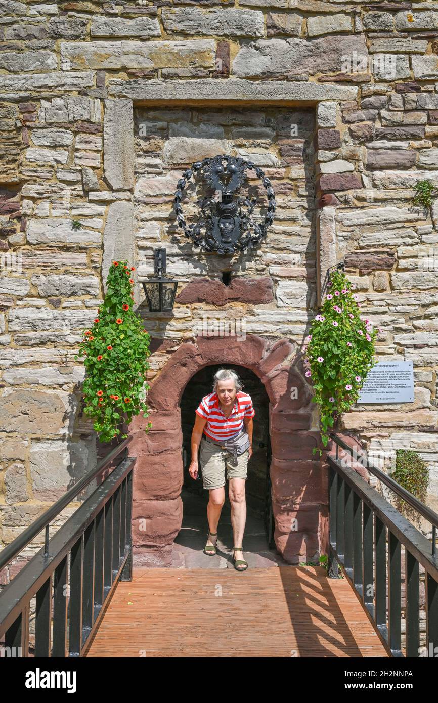 Eingang zur Rapunzelburg, Trendelburg, Hessen, Deutschland Stock Photo