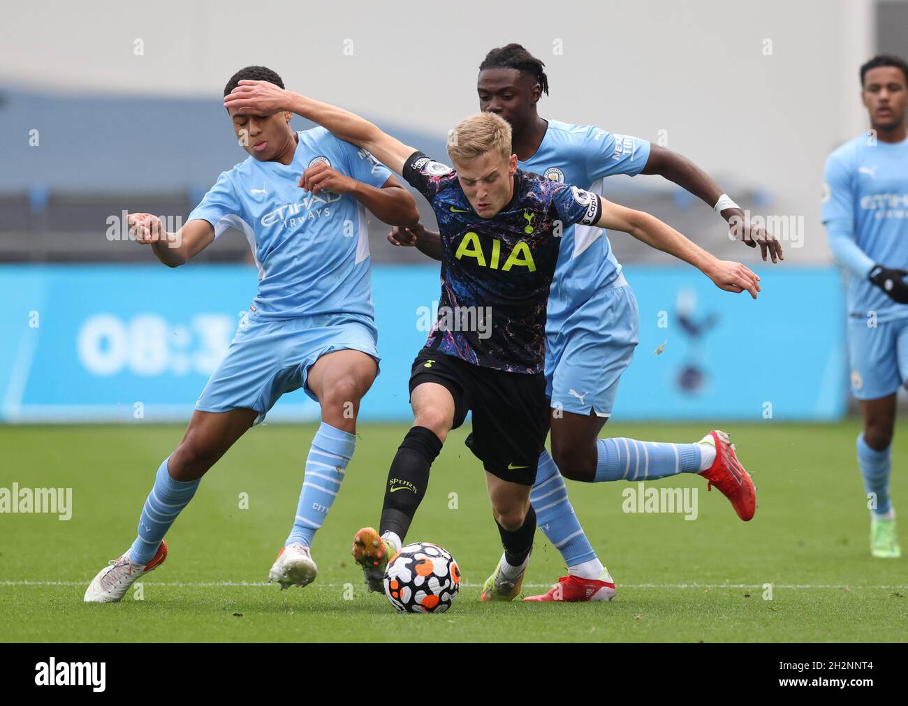 6th November 2019; Vozdovac Stadium, Belgrade, Serbia; UEFA Under 19 UEFA  Youth league football, FK Crvena Zvezda under 19s versus Tottenham Hotspur  under 19s; Harvey White and Jamie Bowden of Tottenham Hotspurs