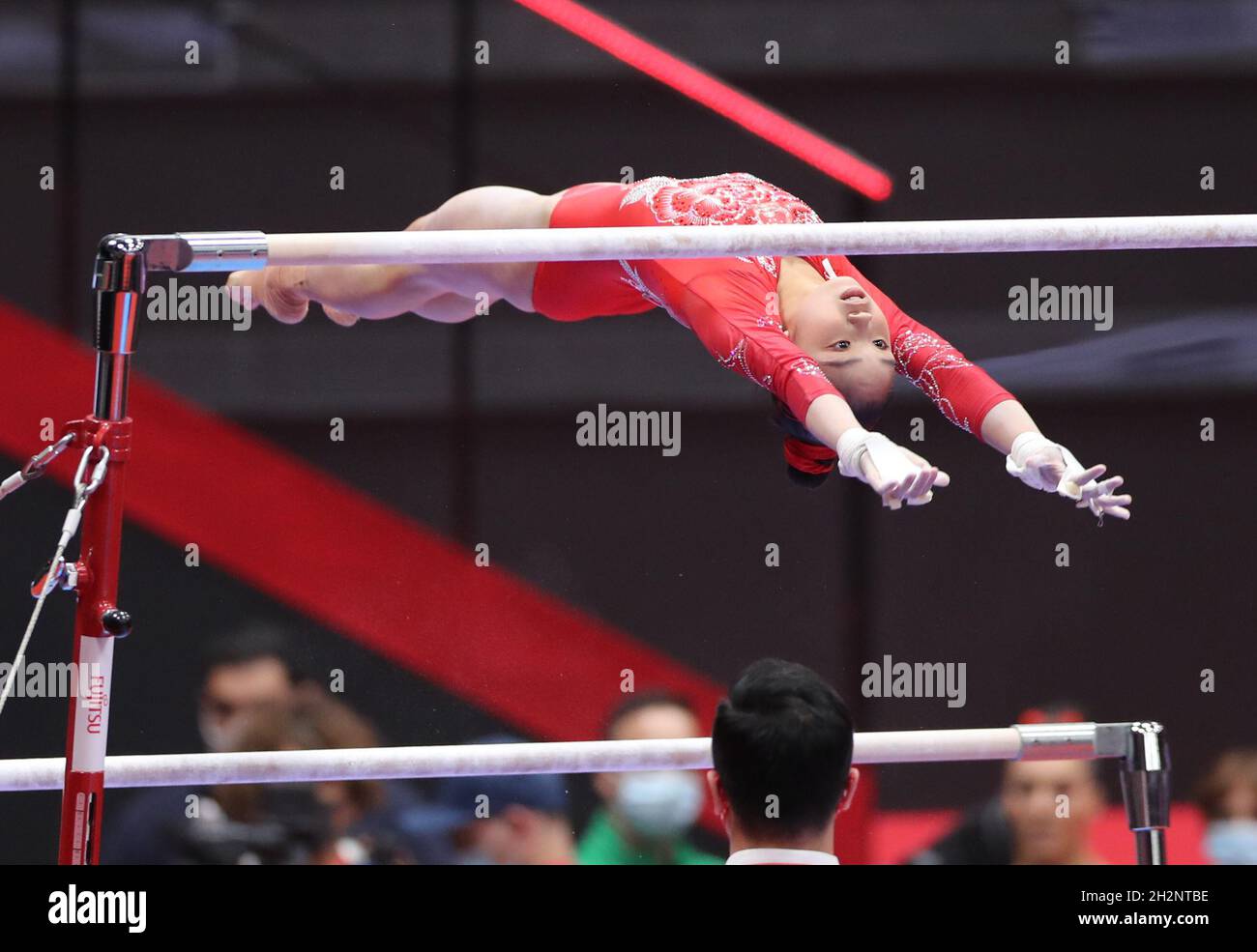 Kitakyushu, Japan. 23rd Oct, 2021. Luo Rui of China competes during the ...