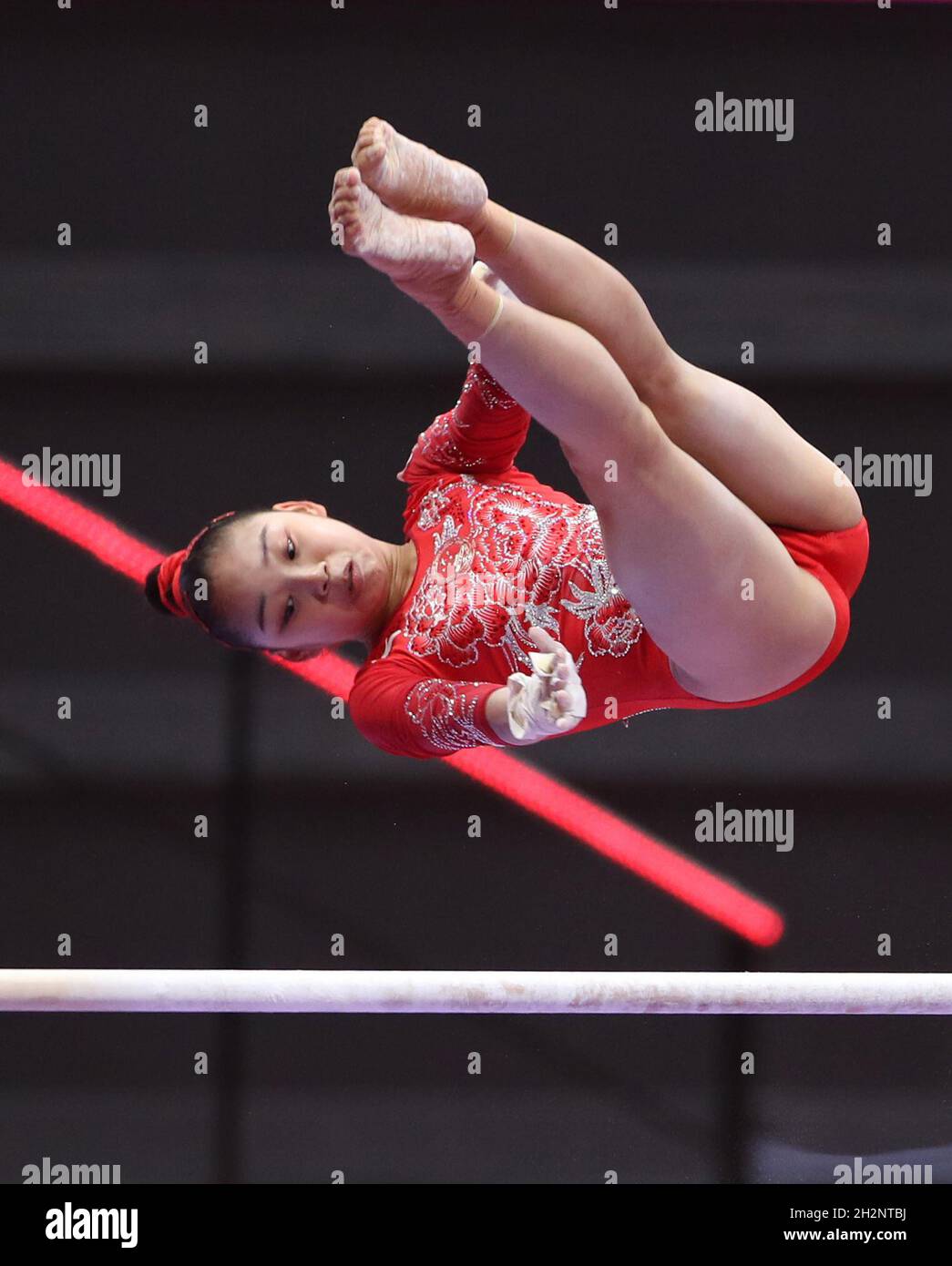 Kitakyushu, Japan. 23rd Oct, 2021. Luo Rui of China competes during the ...