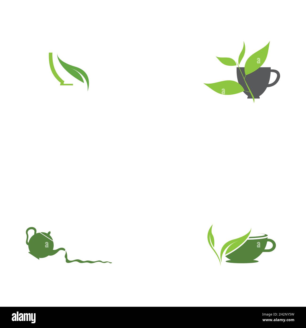 set of Green tea vector logo template Stock Vector Image & Art - Alamy
