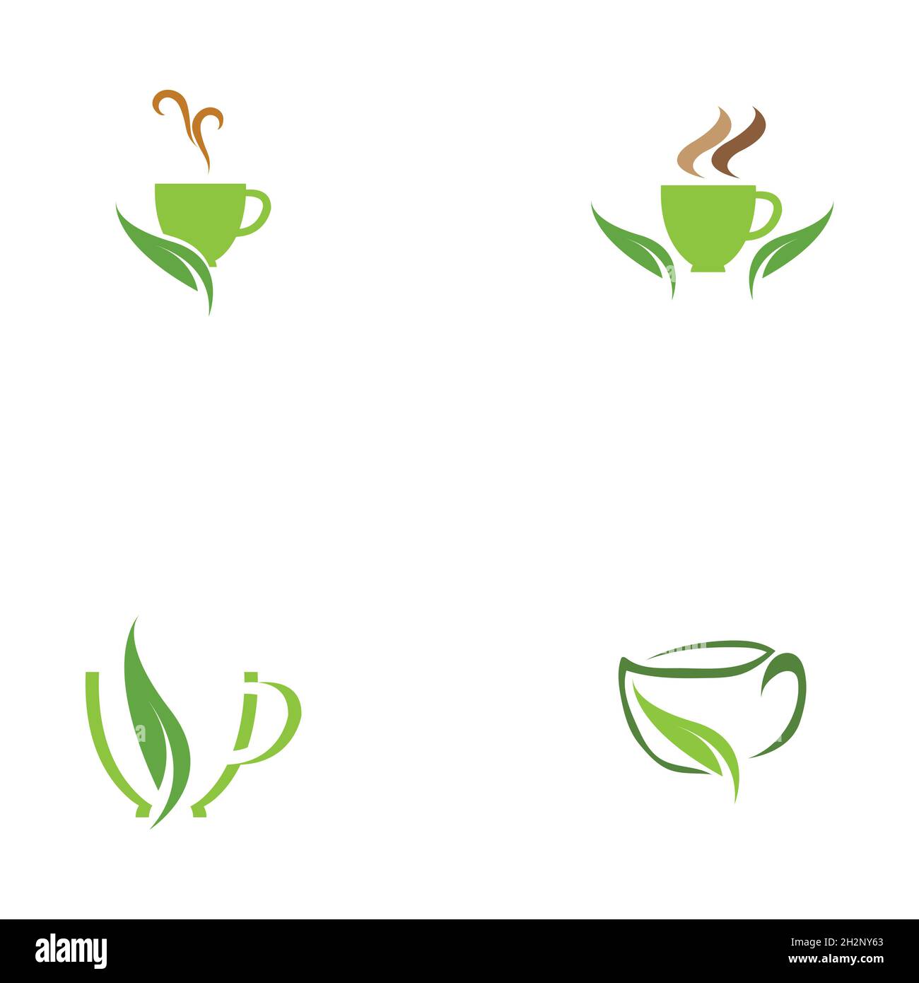 set of Green tea vector logo template Stock Vector Image & Art - Alamy