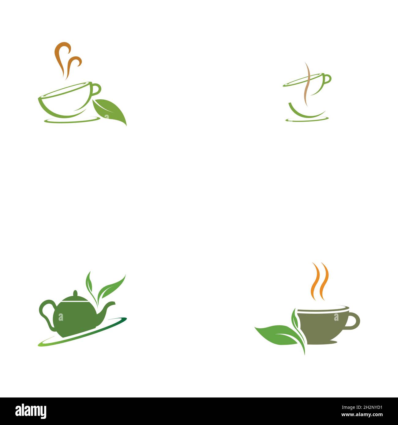 set of Green tea vector logo template Stock Vector Image & Art - Alamy