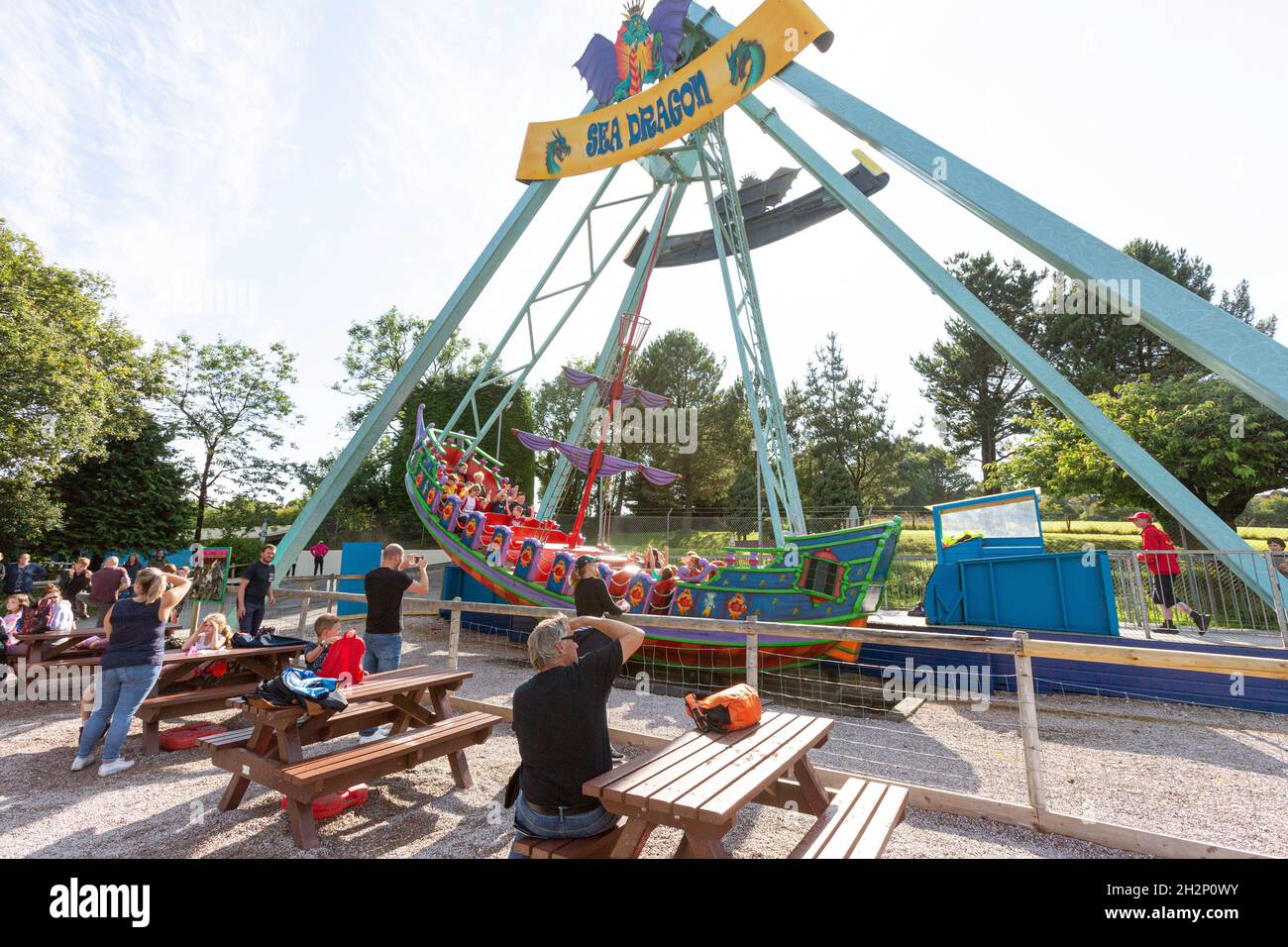 Sea Dragon boat ride at Woodlands family theme park Totnes Devon
