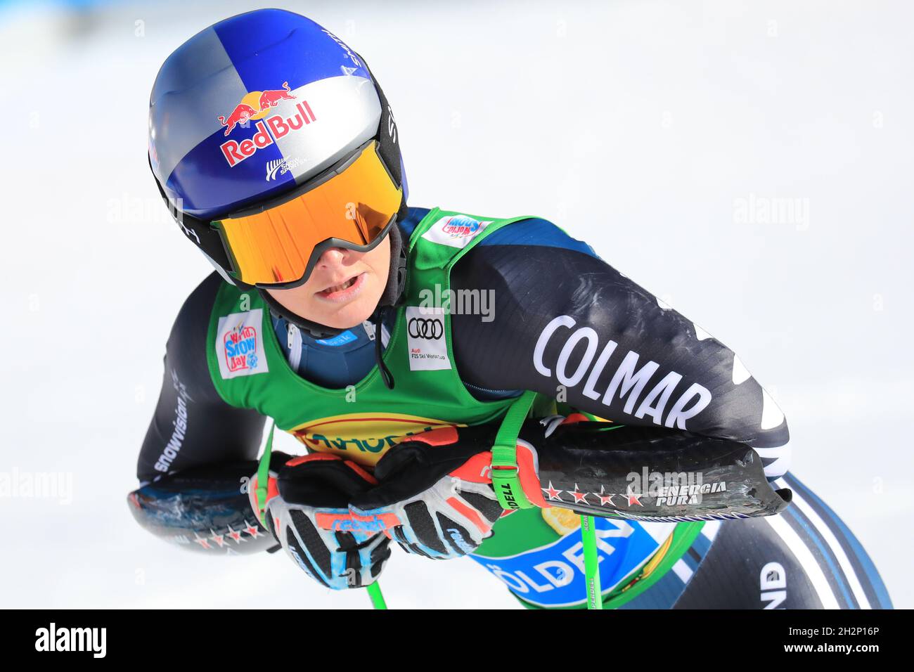 Solden, Austria. 23rd Oct, 2021. Alpine Ski World Cup 2021-2022: 1st Women Giant Slalom opening race as part of the Alpine Ski World Cup in Solden on October 23, 2021; Alice Robinson (NZL) (Photo by Pierre Teyssot/ESPA-Images) Credit: European Sports Photo Agency/Alamy Live News Stock Photo